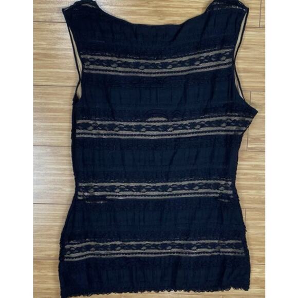 Max Studio Lace sleeveless Blouse Black M - Picture 7 of 7